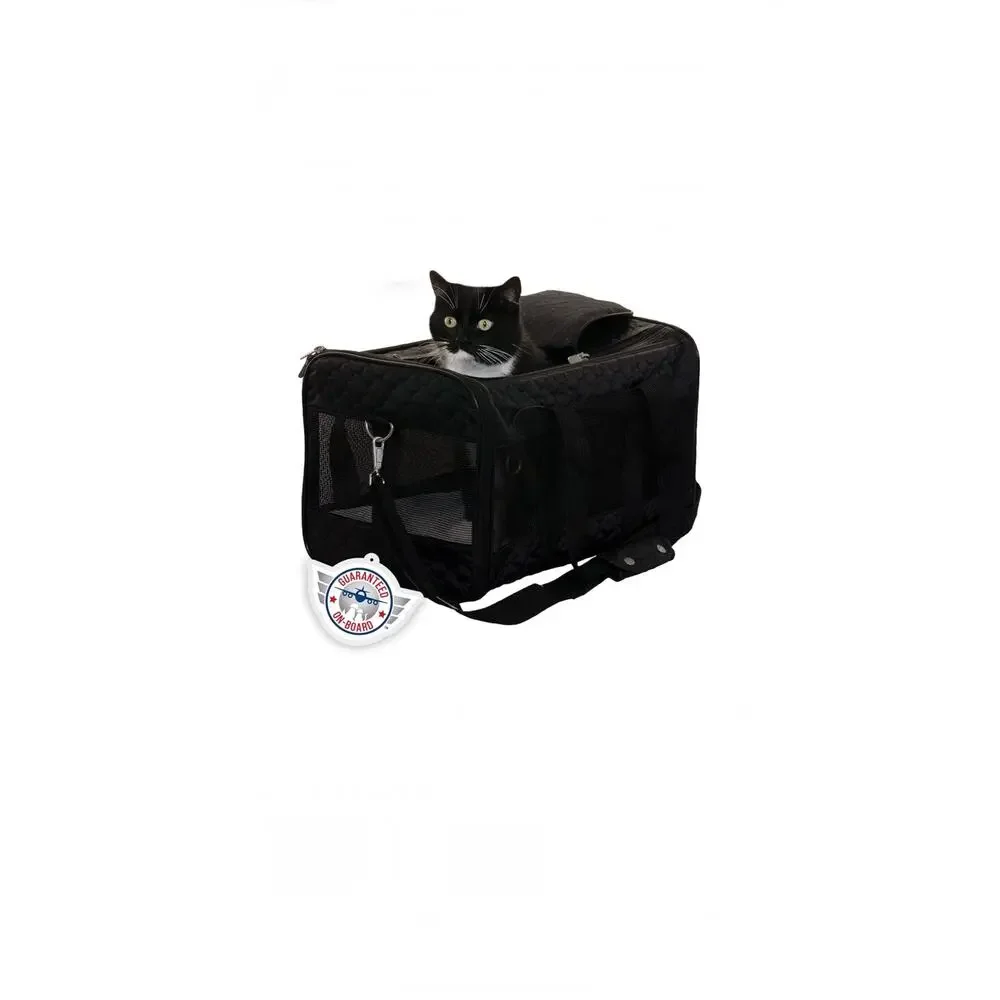 Sherpa Original Deluxe Travel Pet Carrier, Airline Approved Black Lattice, Large